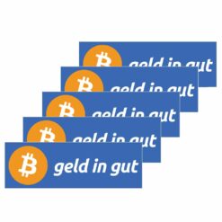 Bitcoin Sticker - Geld in Gut