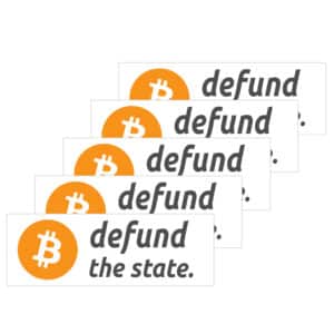 Bitcoin Sticker Defund The State