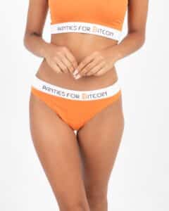 Panties for Bitcoin Hipster orange