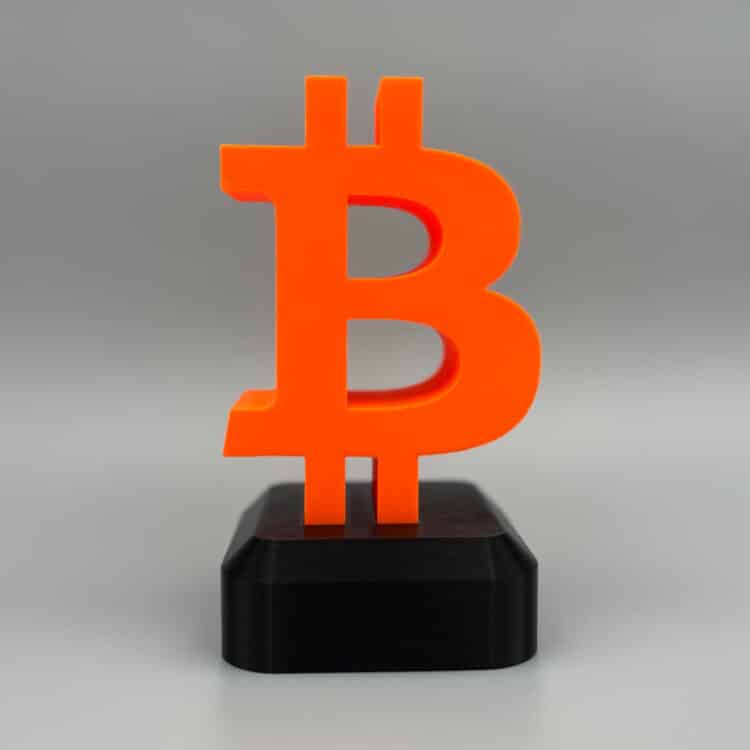 Skulptur Bitcoin 3D Druck
